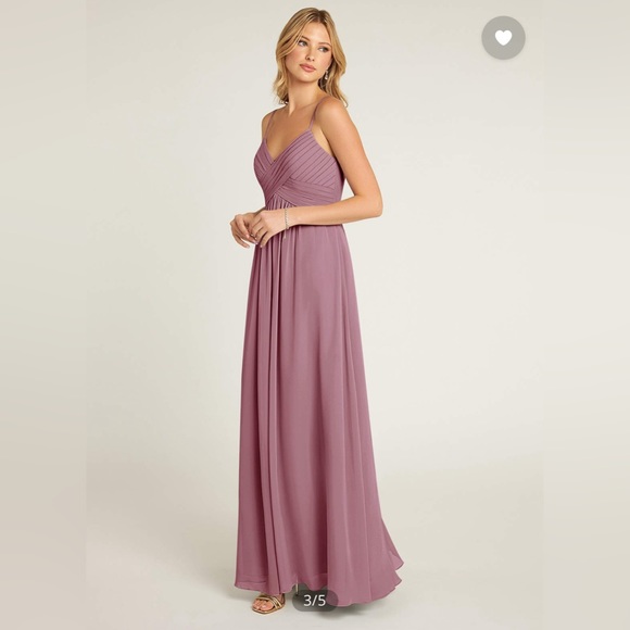 Azazie Shannon Dress in Vintage Mauve - Picture 3 of 14